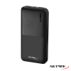 Cargador portatil NEGRO USB 10000 mAH Micro/Tipo C Netmak NM-PB4