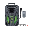 Parlante Bluetooth Karaoke 8 Pulgadas RGB 15W c/ Mic y Crtl Rem Netmak NM-XTASYS